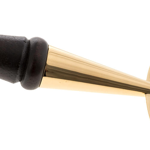 Communion paten with handle, gold plated brass 4