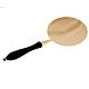 Communion paten with handle, gold plated brass s1