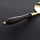 Communion paten with handle, gold plated brass s5