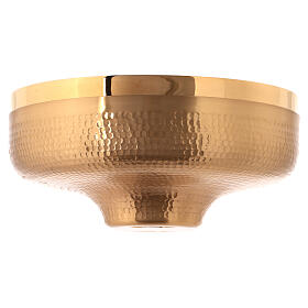 Patena ottone dorato martellato 16 cm