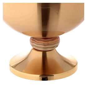 Ciborium with cross, golden brass with opaque finish