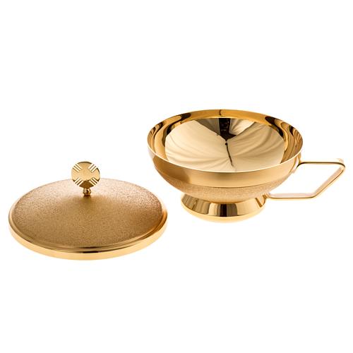 Ciborium in golden brass with handle 5