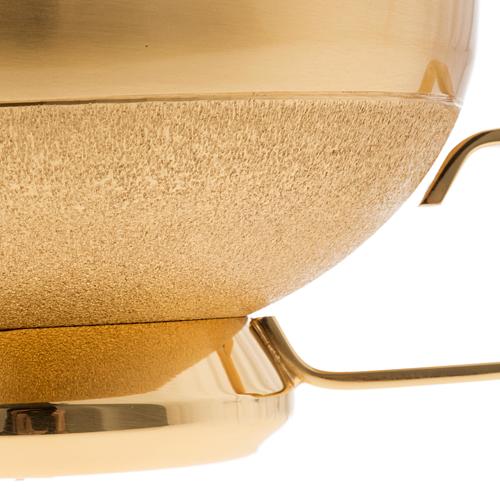 Ciborium in golden brass with handle 6
