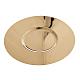 Paten in golden brass with shaped bottom, 15 cm s1