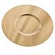 Paten in golden brass with shaped bottom, 15 cm s2