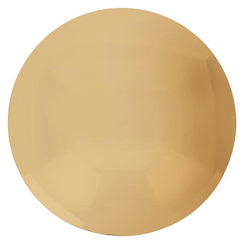 Bandeja latão lisa gravura diâmetro 15 cm 3