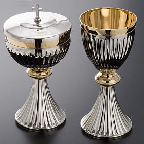 Chalice and Ciborium in brass, empire style