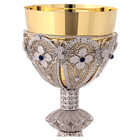 Chalice and Ciborium in Silver 800 filigree, Aquila model