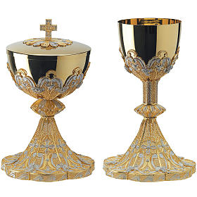 Chalice and Ciborium in Silver 800 filigree, Sestante model