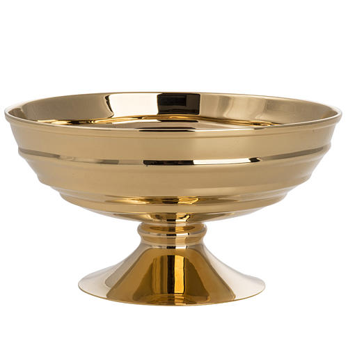Bowl paten in silver plated metal, Saint Michael model 3