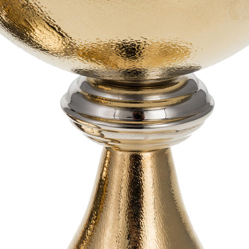 Ciborium in golden brass with knurled finishing, 26 cm 6