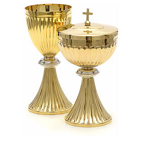 Chalice and Ciborium made of brass, empire style