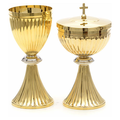 Chalice and Ciborium made of brass, empire style 5