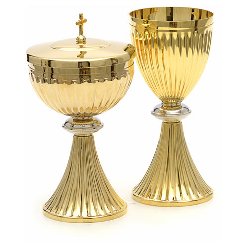 Chalice and Ciborium made of brass, empire style 7