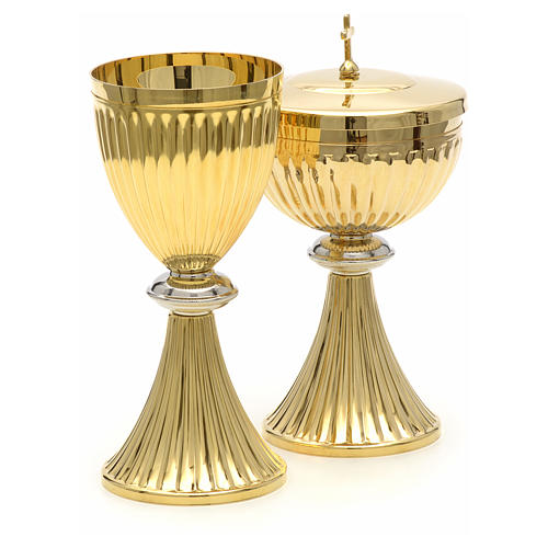 Chalice and Ciborium made of brass, empire style 8