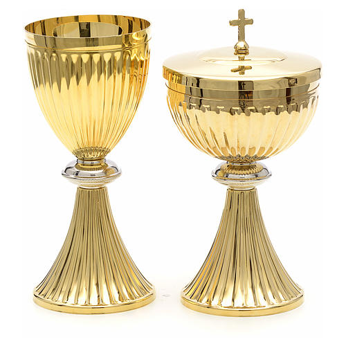 Chalice and Ciborium made of brass, empire style 1