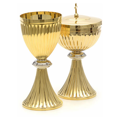 Chalice and Ciborium made of brass, empire style 4
