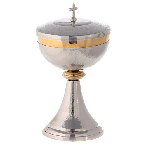 Chalice and Ciborium, silver plated brass with knurled finishing 3