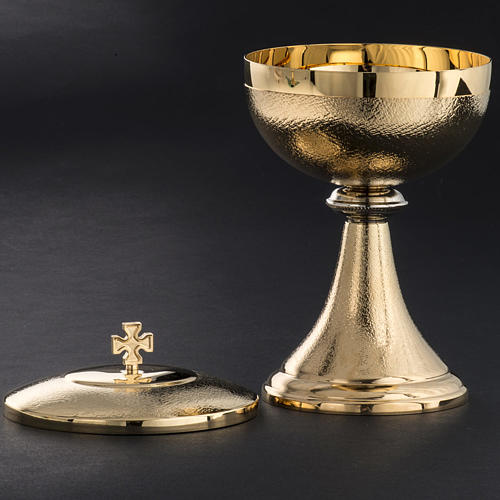 Chalice and Ciborium, golden brass with knurled finishing 6