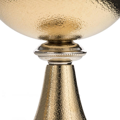 Chalice and Ciborium, golden brass with knurled finishing 5