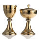 Chalice and Ciborium, golden brass with knurled finishing s1