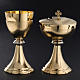 Chalice and Ciborium, golden brass with knurled finishing s2