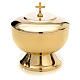 Ciborium, 10 cm diameter, shiny golden finishing s4
