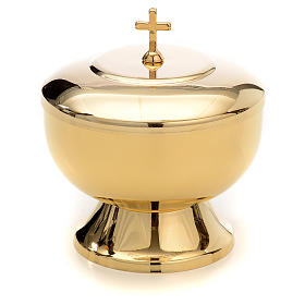 Ciborium, 10 cm diameter, shiny golden finishing