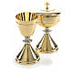 Chalice and Ciborium in golden brass, Knurled finishing s4