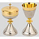 Chalice and Ciborium in silver brass, Knurled finishing s2
