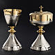 Chalice and Ciborium in silver brass, Knurled finishing s4