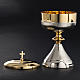 Chalice and Ciborium in silver brass, Knurled finishing s7