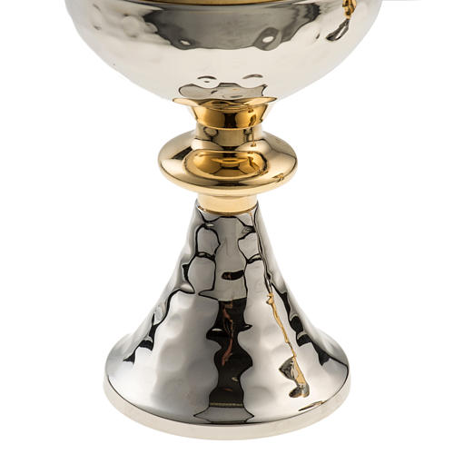 Chalice and Ciborium in silver plated brass with golden node 4