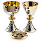 Chalice and Ciborium in silver plated brass with golden node s3