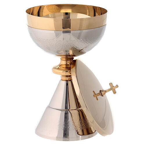 Chalice and Ciborium, golden and silver decoration, knurled 4