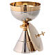 Chalice and Ciborium, golden and silver decoration, knurled s4