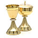 Chalice and ciborium with double finishing in gold plated brass s4