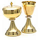 Chalice and ciborium with double finishing in gold plated brass s7