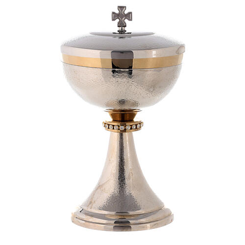 Chalice and Ciborium, knurled two tone finishing with strass 4