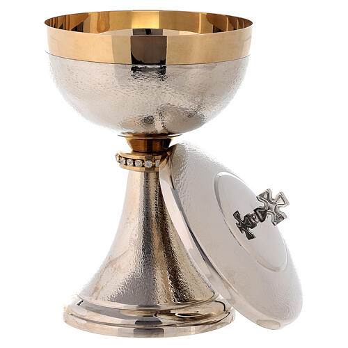 Chalice and Ciborium, knurled two tone finishing with strass 5