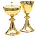 Chalice and Ciborium in golden brass, Classic style, Knurled s7