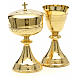 Chalice and Ciborium, golden finishing with incision s3