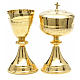 Chalice and Ciborium, golden finishing with incision s5