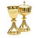 Chalice and Ciborium, golden finishing with incision s8