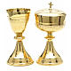 Chalice and Ciborium, golden finishing with incision s1