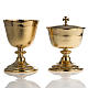 Chalice and Ciborium with golden knurled finishing s1