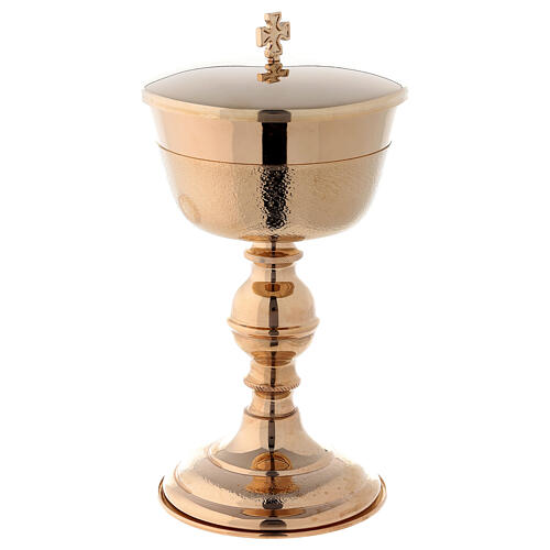 Chalice, ciborium and bowl with knurled gold plated finish 5