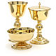 Gold plated chalice, ciborium and bowl sold separately s5