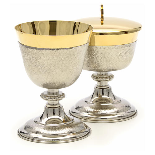 Chalice and Ciborium in brass, two colors finishing 8