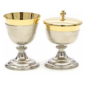Chalice and Ciborium in brass, two colors finishing